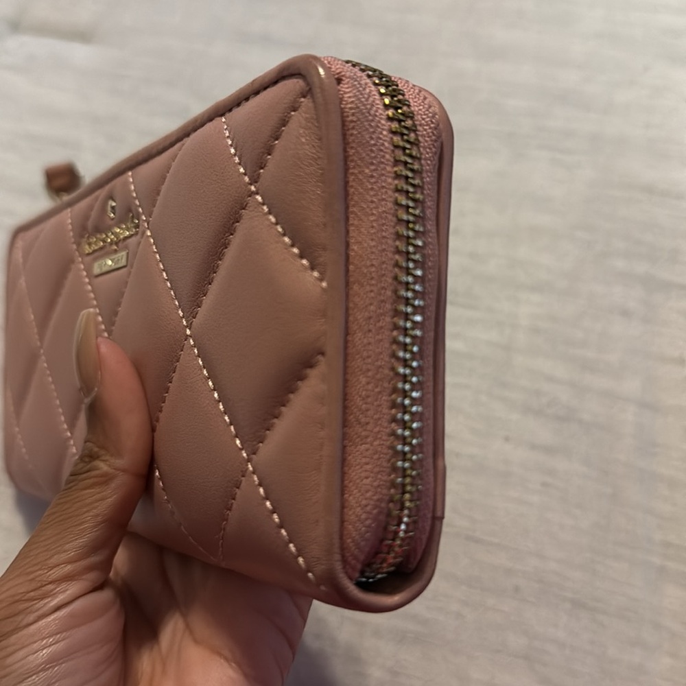 Used Kate Spade Rose pink large wallet - Picture 5 of 6